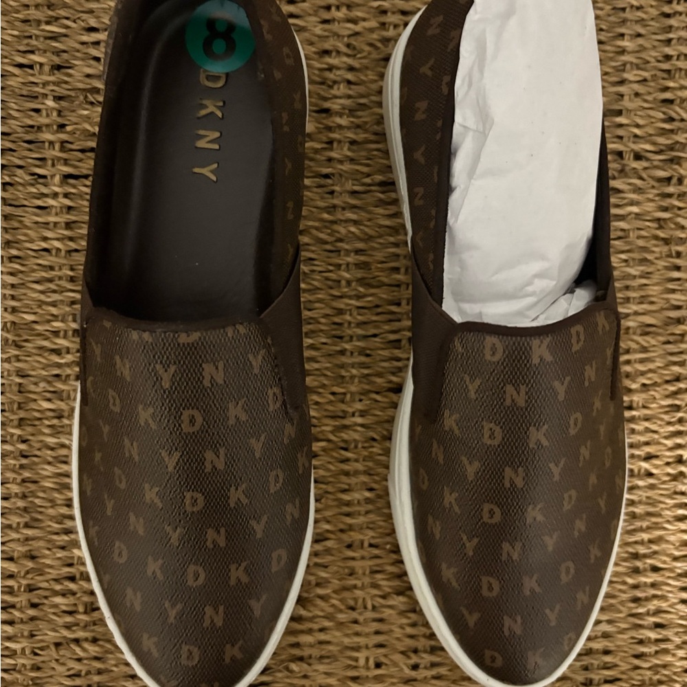 DKNY Men's Dark Brown Slip-On Loafers
